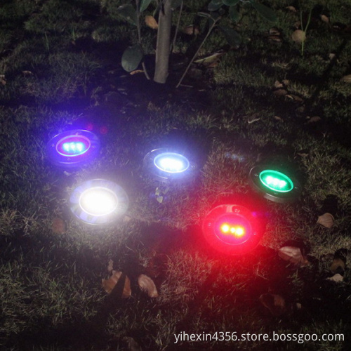 Boruit 3 Leds Outdoor Solar Landscape Light Waterproof Garden Lighting
